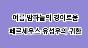 여름 밤하늘의 경이로움 페르세우스 유성우의 귀환